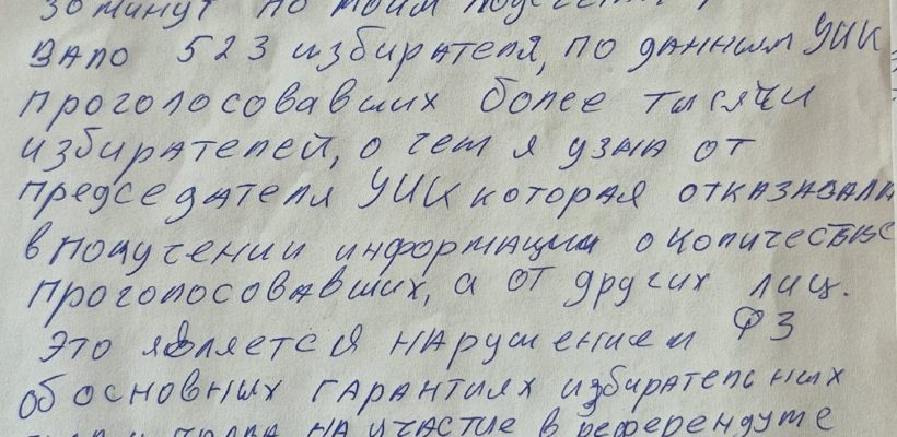 Жалобы на нарушение избирательного законодательства